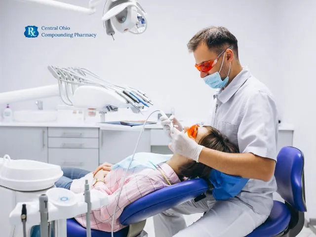 Dentist with a patient